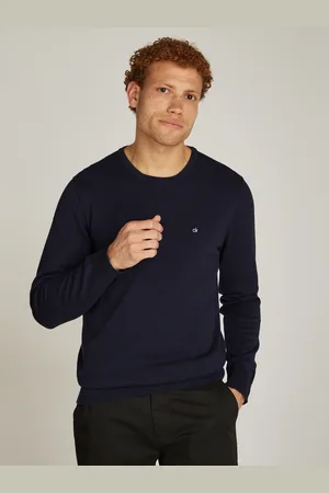 Calvin Klein Rundhalspullover »COTTON SILK BLEND CN SWEATER«, mit Logoprägung