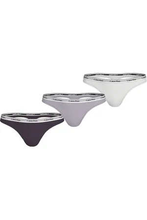 Calvin Klein Tanga »3 PACK THONG (LOW-RISE)«, (3 St.), String low waist mit Logobund