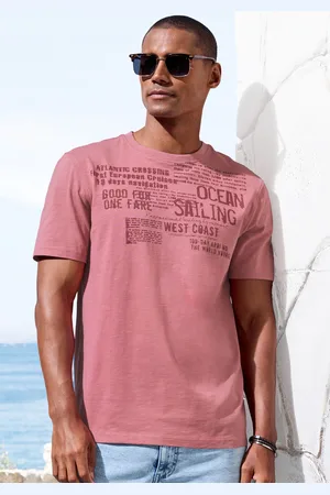 john devin T-Shirt »mit Print«, Regular-Fit, aus Slub-Qualität, mit Print