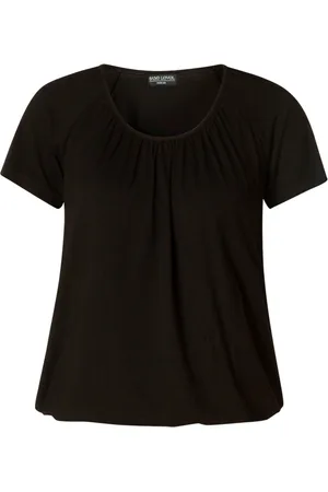 Base Level T-Shirt »Yona«, mit Raffung am Ausschnitt und elastischem Bund