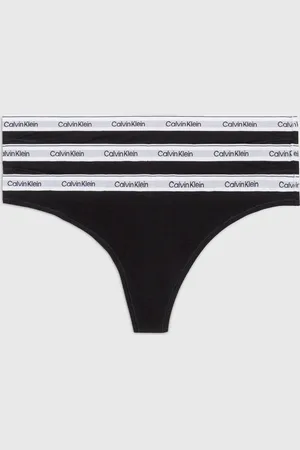 Calvin Klein Tanga »3 PACK THONG (LOW-RISE)«, (3 St.), String low waist mit Logobund