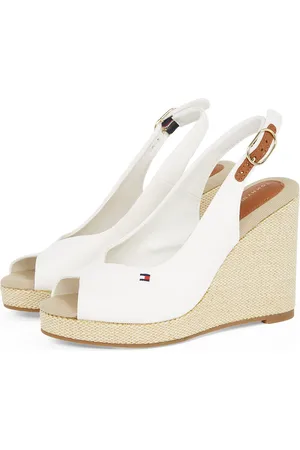 Tommy Hilfiger High-Heel-Sandalette »FLAG HIGH WEDGE ESPAD SLINGBACK«, Sommerschuh, Partyschuh, Keilsandalette, in schmaler Form