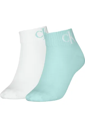 Calvin Klein Kurzsocken »CKJ WOMEN QUARTER 2P MONOGRAM«, (2 Paar, 2 Paar), mit Logostickerei