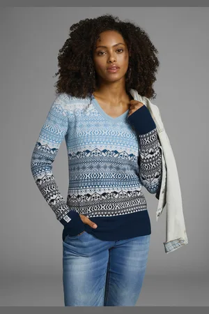 KangaROOS Jacquardpullover, im Norweger-Muster mit kleinen Kängurus
