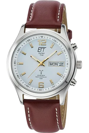 Ett Funkuhr »Gobi«, Armbanduhr, Herrenuhr, Solar, Datum, Lederarmband