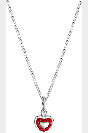 Firetti Kette mit Anhänger »Schmuck Geschenk Silber 925 Halsschmuck Halskette Panzerkette Herz«, mit Kristallstein
