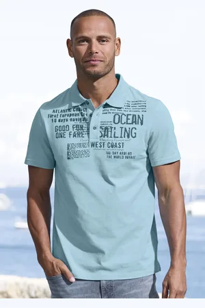 john devin T-Shirt »mit Print«, Regular-Fit, aus Slub-Qualität, mit Print