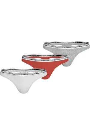 Calvin Klein Tanga »3 PACK THONG (LOW-RISE)«, (3 St.), String low waist mit Logobund