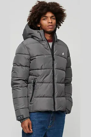 Superdry Steppjacke »HOODED SPORTS PUFFR JACKET«, mit Kapuze, mit kontrastfarbener Stickerei