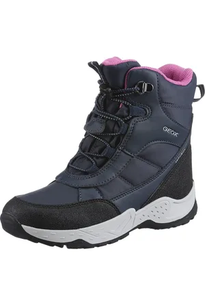 Geox Winterstiefel »J SENTIERO GIRL B AB«, Schnürstiefel, Snowboots mit Schnellverschluss