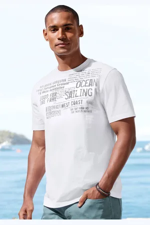 john devin T-Shirt »mit Print«, Regular-Fit, aus Slub-Qualität, mit Print