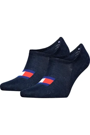 Tommy Hilfiger Füßlinge »TH UNI TJ FOOTIE 2P FLAG«, (2 Paar), Mit großem Flag-Label vorn