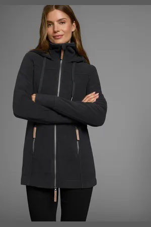 Polarino Fleecejacke, mit Kapuze, aus Fleece, atmungsaktiv, schnell trocknend