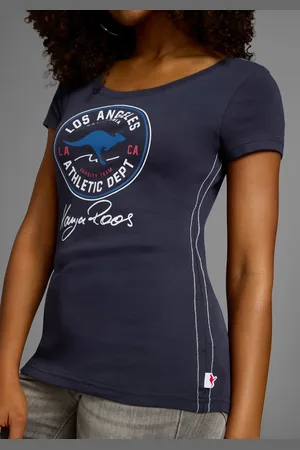 KangaROOS T-Shirt, Kurzarm, sehr figurbetont, im Vintage-Design, Rundhalsausschnitt
