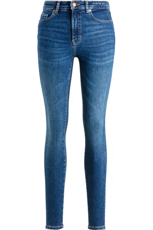 HUGO BOSS Slim-fit-Jeans »Maye High Rise Slim Premium Damenmode«, mit BOSS Leder-Badge