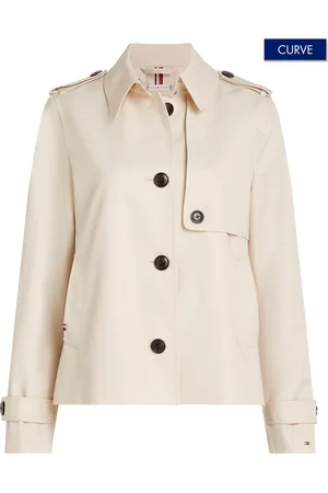Tommy Hilfiger Kurzjacke »CRV COTTON SB SHORT TRENCH«, Große Größen
