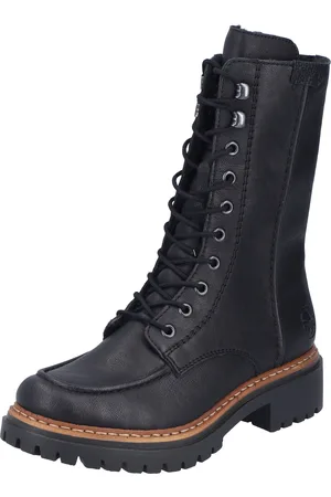 Rieker Winterstiefelette, Blockabsatz, Schnürstiefelette, Schnürboots mit Warmfiutter