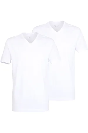 Bugatti T-Shirt »Bari«, (2er Pack), mit V-Ausschnitt, Kurzarm