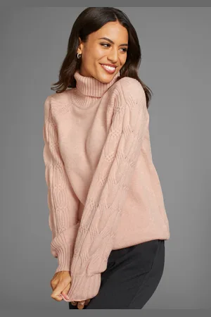 Laura Scott Ajourpullover, mit Rollkragen