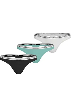 Calvin Klein Tanga »3 PACK THONG (LOW-RISE)«, (3 St.), String low waist mit Logobund