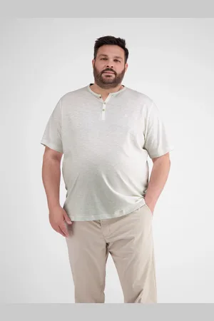 Lerros Henleyshirt » Unifarbenes Serafino-Shirt in Großen Größen«
