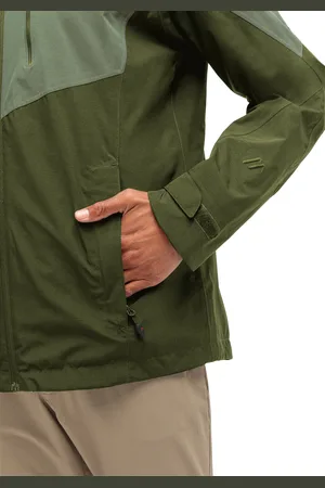 Maier Sports Outdoorjacke »Halny rec M«, Herren Funktionsjacke, wasserdichte Regenjacke mit Kapuze, Wanderjacke