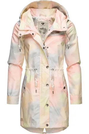 Ragwear Parka »Parka Canny Ombre Intl.«, mit Kapuze, stylische Übergangsjacke mit großer Kapuze