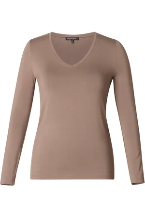 Base Level Langarmshirt, mit V-Ausschnitt