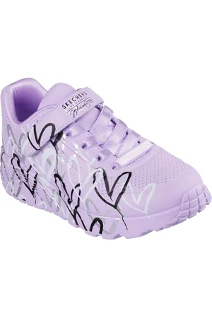 Skechers Sneaker »UNO LITE - LOVE LEVITATE«, Schnürschuh mit bedruckter Sohle, Größenschablone zum Download