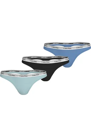 Calvin Klein Tanga »3 PACK THONG (LOW-RISE)«, (3 St.), String low waist mit Logobund