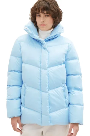 TOM TAILOR Steppjacke, mit Logodruck am wattierten Stehkragen