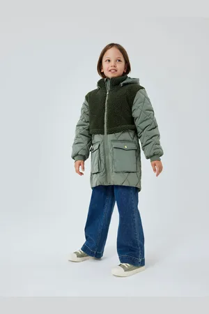 NAME IT Steppjacke »NKFMIKA LONG JACKET1«, mit Kapuze