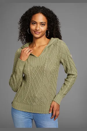 KangaROOS Kapuzenpullover, aus Zopfstrick