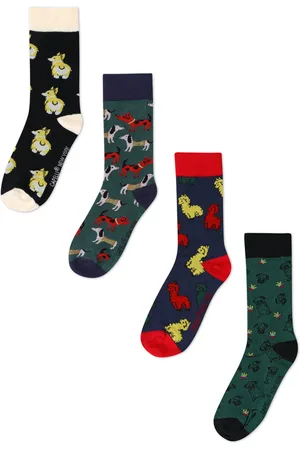 Capelli new york Socken, (4 Paar), buntes 4er Pack mit verschiedenen Hundemotiven