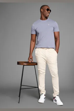 DELMAO Leinenhose, Leinenhose mit Kordelzug