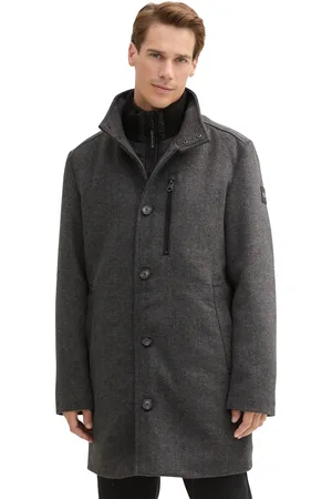 TOM TAILOR Wollmantel, mit Wolle