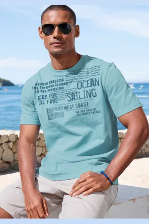 john devin T-Shirt »mit Print«, Regular-Fit, aus Slub-Qualität, mit Print