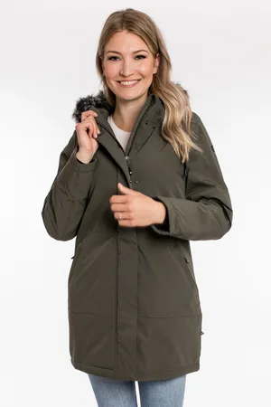 DEPROC-Active Parka »DIAMOND PEAK Women«, mit abnehmbarem Kunstfellbesatz
