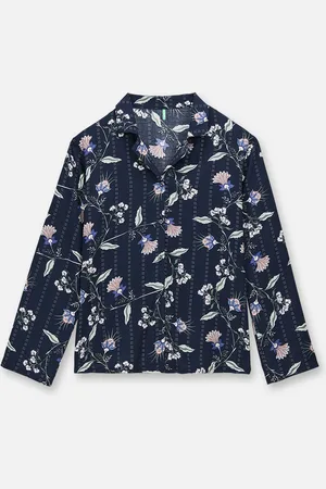 Palmers Wildflower Dream - Nachtwäsche Shirt - Darkblue
