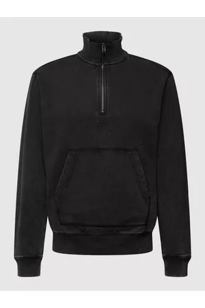 HUGO BOSS Herren Sweatshirts - Sweatshirt mit Label-Detail Modell 'ZEFADEHALF