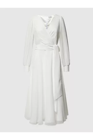 V.M. Damen Partykleider - Cocktailkleid mit Bindegürtel