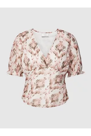 Neo Noir Damen Blusen - Bluse mit V-Ausschnitt Modell 'Ria Distress Aztec