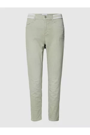 Angels Damen Cropped Jeans - Jeans mit Streifenmuster Modell 'Ornella