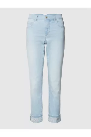 Angels Damen Cropped Jeans - Jeans mit Strasssteinbesatz Modell 'CICI