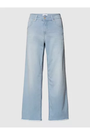 Angels Damen Cropped Jeans - Jeans im 5-Pocket-Design Modell 'LINN FRINGE