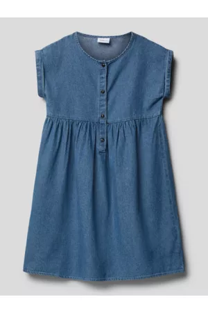 NAME IT Mädchen Jeanskleider - Jeanskleid aus reiner Baumwolle im Stufen-Look Modell 'FREJA', Größe 92