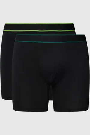 Schiesser Long-Shorts mit elastischem Logo-Bund im 2er-Pack in , Größe S