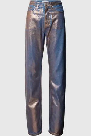 Calvin Klein Straight Leg Jeans in schimmerndem Design in , Größe 25/32