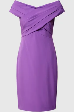 Ralph Lauren Knielanges Cocktailkleid in Wickel-Optik Modell 