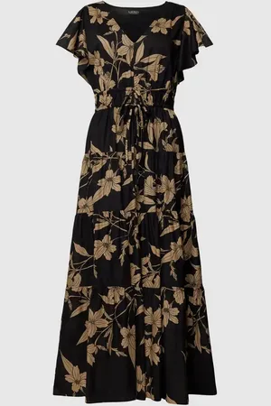 Ralph Lauren Maxikleid mit floralem Allover-Muster in , Größe 46